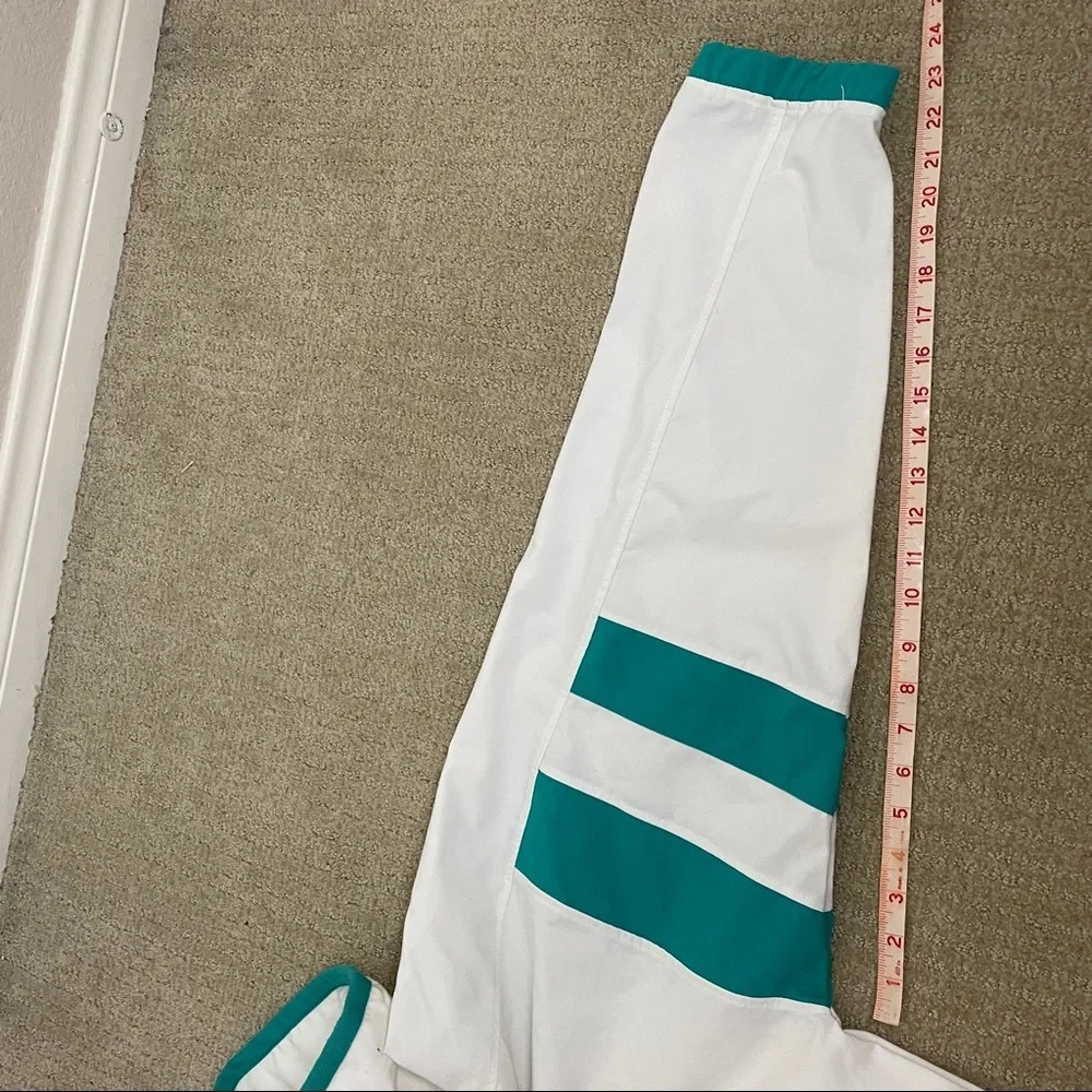 White & Teal Men's Windbreaker Pullover Jacket - Picture 7 of 11